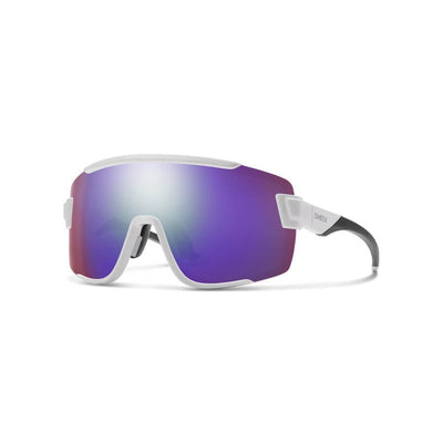 Smith Wildcat Sunglasses Apparel Smith Matte White with ChromaPop Violet Mirror 