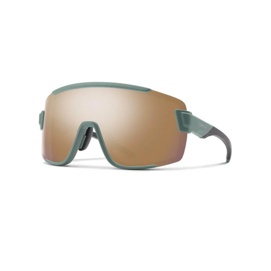 Smith Wildcat Sunglasses Apparel Smith Matte Alpine Green - ChromaPop Rose Gold Mirror 