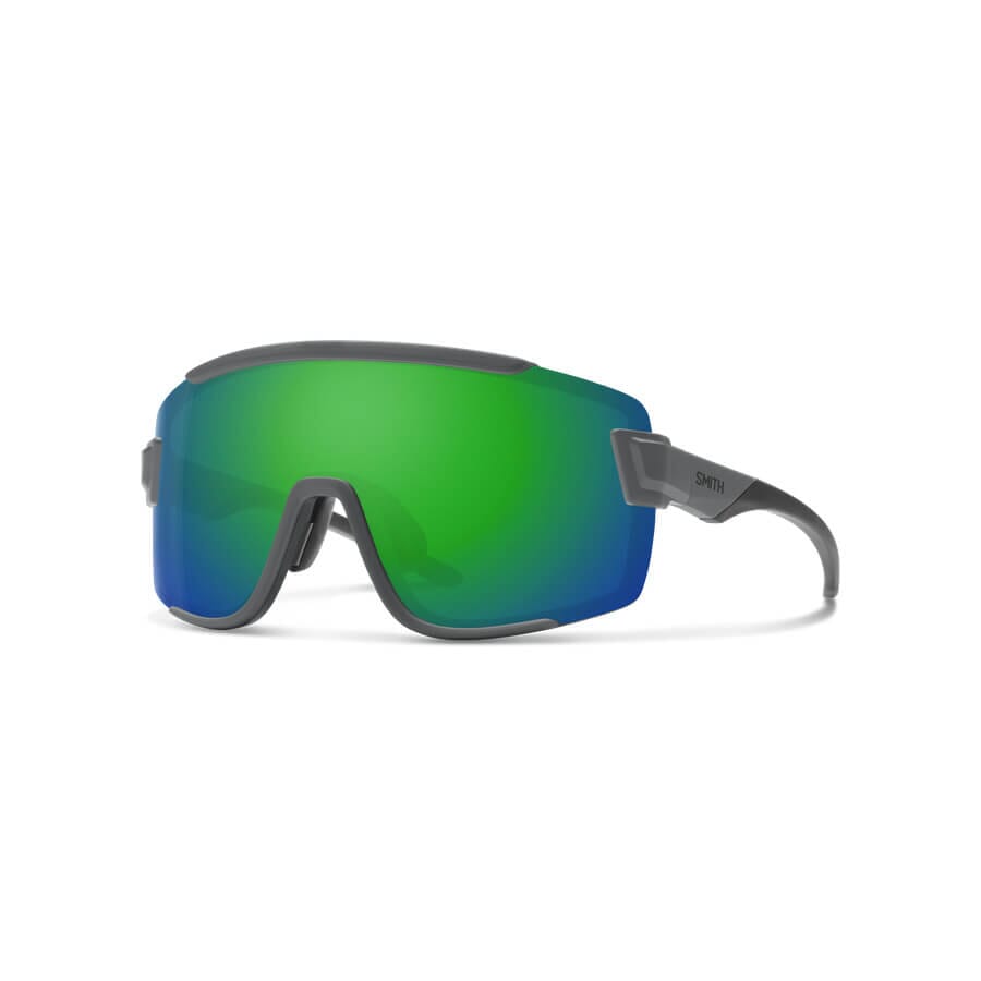 Smith Wildcat Sunglasses Apparel Smith Matte Cement with ChromaPop Green Mirror 