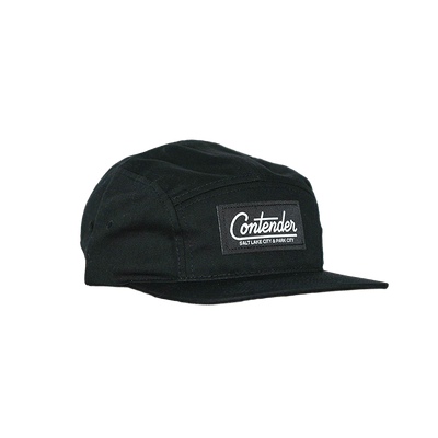 Contender 5-Panel Cloth Hat Apparel Contender Bicycles Black 