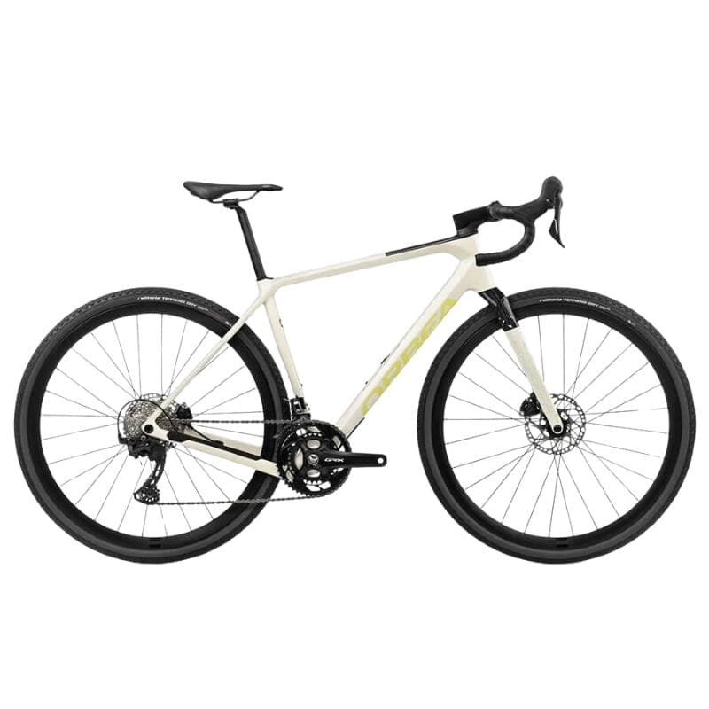 Orbea Terra M30TEAM Bikes Orbea Ivory White-Spicy Lime (Gloss) XS 