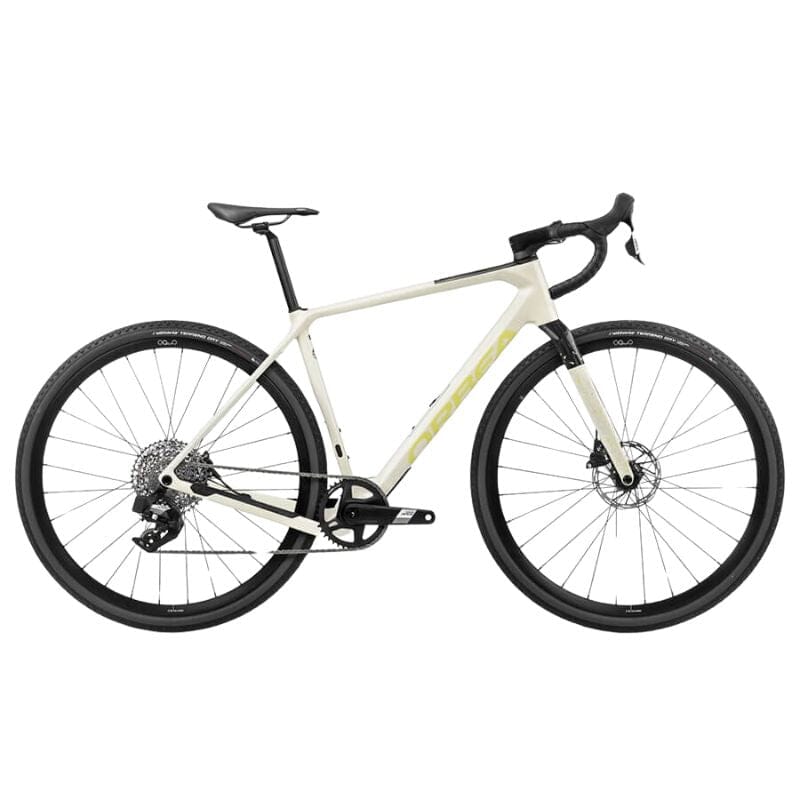 Orbea Terra M41E TEAM 1X Bikes Orbea Ivory White-Spicy Lime (Gloss) XS 