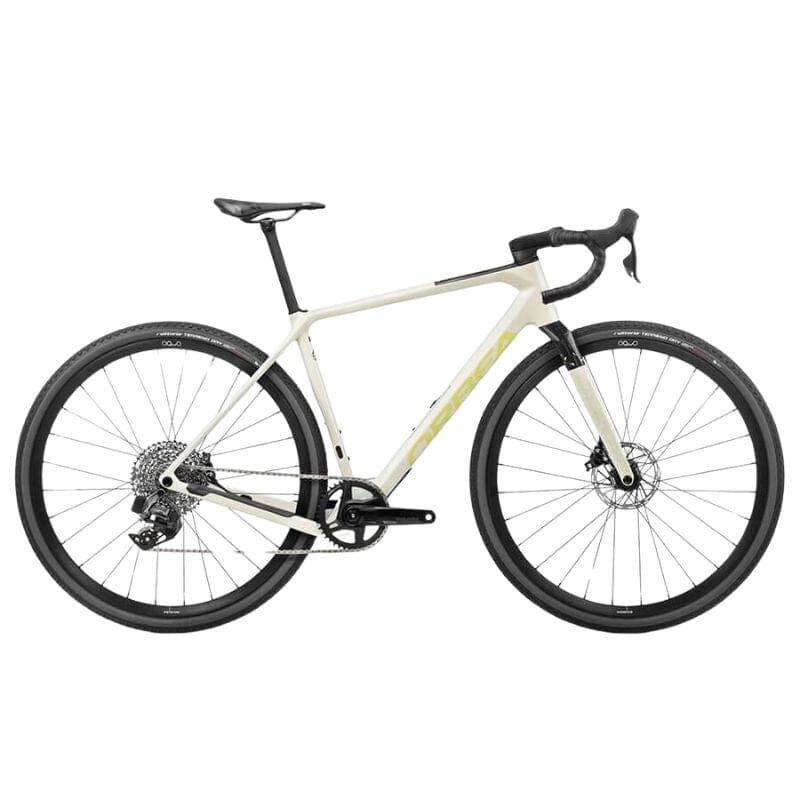 Orbea Terra M31ETEAM 1X Bikes Orbea Ivory White-Spicy Lime (Gloss) XS 