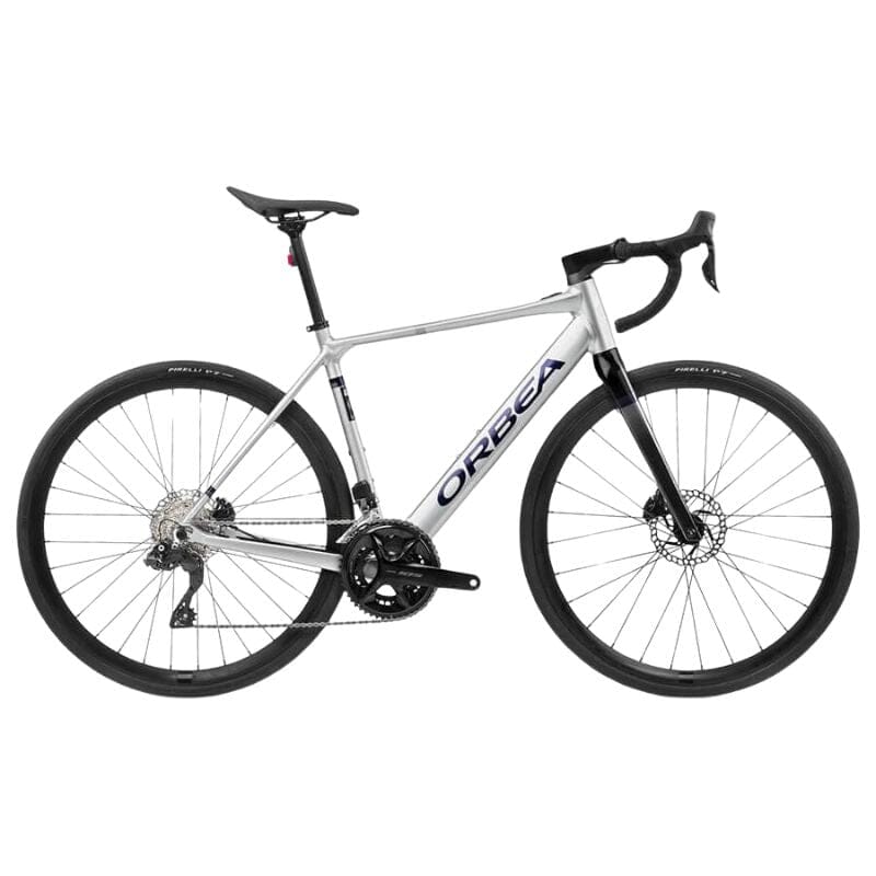 Orbea Gain D30I 20MPH Bikes Orbea Metallic Silver (Matt) - Black (Gloss) XS 