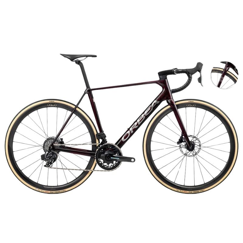 Orbea Orca M21ELTD PWR Bikes Orbea Wine Red - Titanium (Gloss) 47 