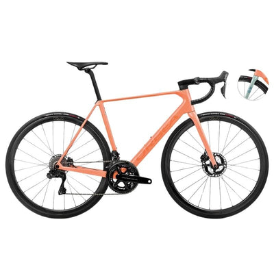 Orbea Orca M10ILTD PWR Bikes Orbea Orange Cloud (Matt) - Stone Blue (Matt-Gloss) 47 