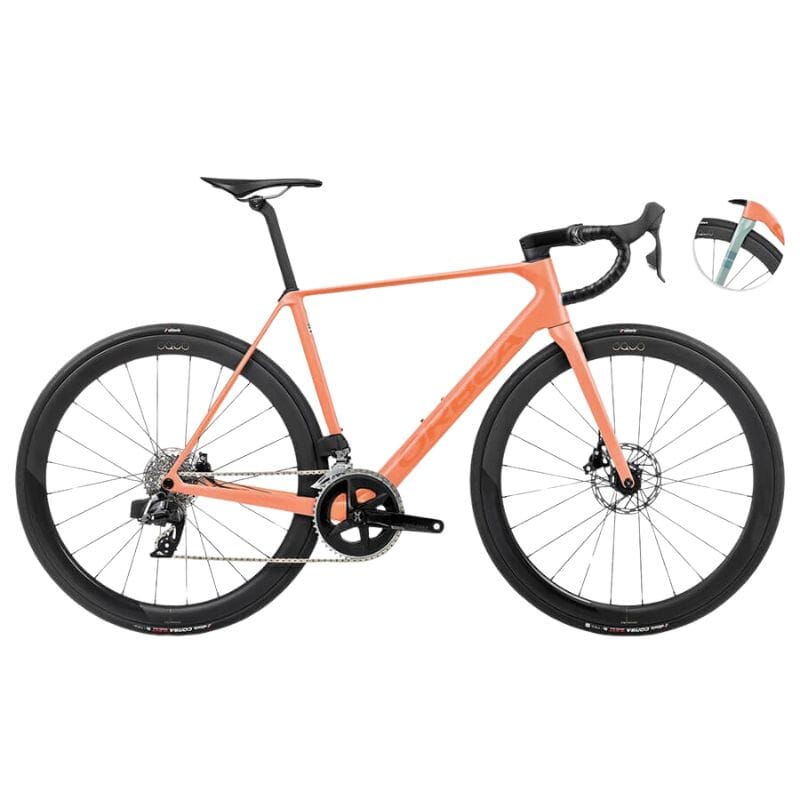 Orbea Orca M31eLTD PWR Bikes Orbea Orange Cloud (Matt) - Stone Blue (Matt-Gloss) 47 