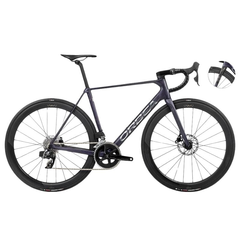 Orbea Orca M31eLTD PWR Bikes Orbea Tanzanite (Matt) - Carbon Raw (Matt) 47 