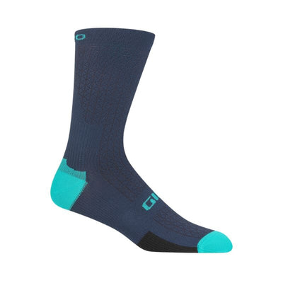 Giro HRc Team Socks Apparel Giro Phantom Blue/Screaming Teal S 