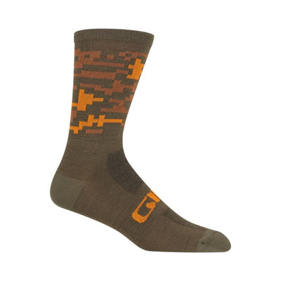 Giro Seasonal Merino Wool Socks Apparel Giro Trail Green Camo S 