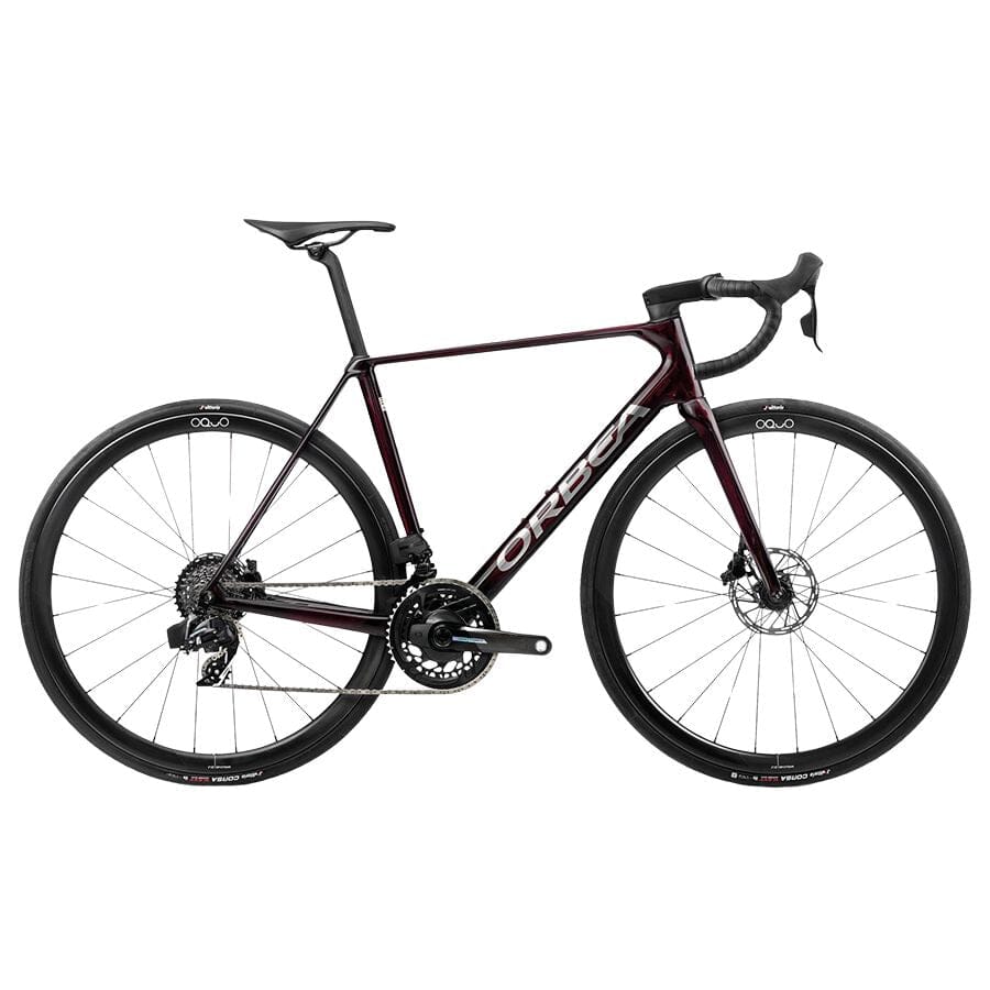 Orbea Orca M21eTEAM PWR Bikes Orbea Wine Red - Titanium (Gloss) 47 