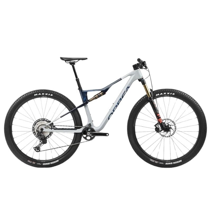 Orbea Oiz M10 Bikes Orbea Halo Silver - Blue Carbon View (Gloss) S 