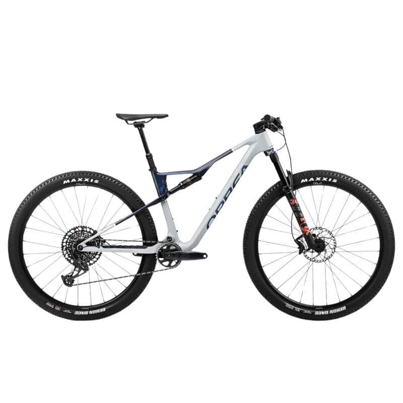 Orbea Oiz M21 Bikes Orbea Halo Silver - Blue Carbon View (Gloss) S 