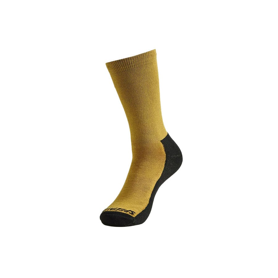 Specialized PrimaLoft Lightweight Tall Logo Socks Apparel Specialized Bikes Harvest Gold S 