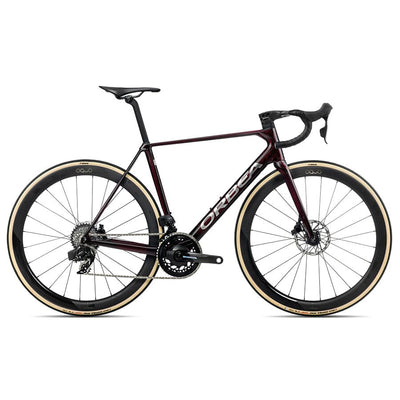 Orbea Orca M21ELTD PWR Bikes Orbea Bikes Wine Red Carbon View-Titanium (Gloss) 47 