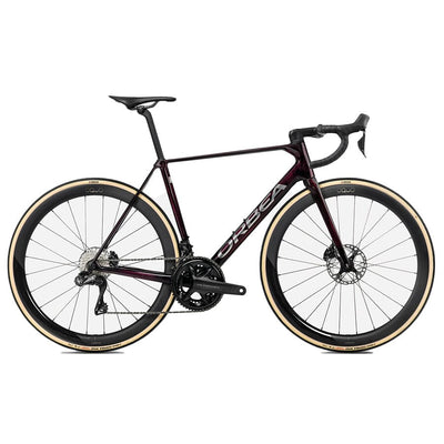 Orbea Orca M20iLTD PWR Bikes Orbea Bikes Wine Red - Titanium (Gloss) 55 