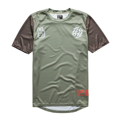 Troy Lee Designs Flowline SS Jersey Apparel Troy Lee Designs Flipped Olive S 