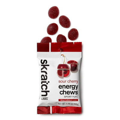 Skratch Labs Sport Energy Chews Accessories Skratch Labs Sour Cherry Caffeinated Single Pouch 