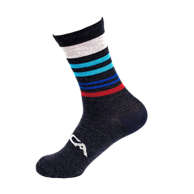 Silca Gravel Wool Sock Apparel Silca Martini Stripes S 