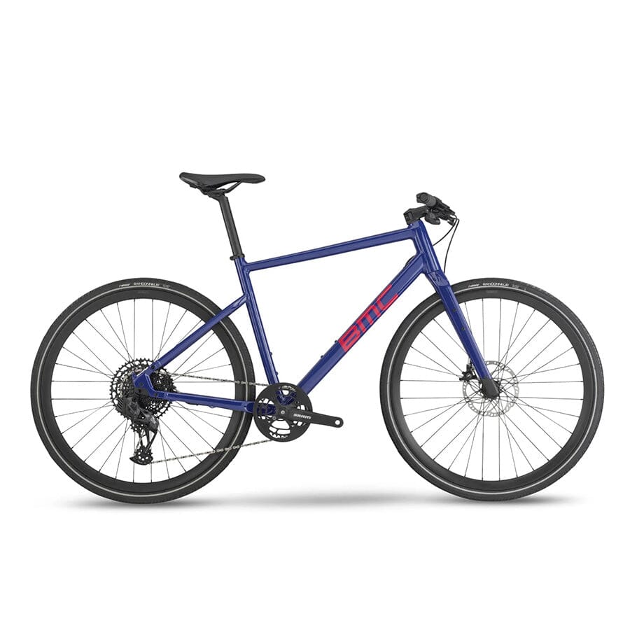 BMC Alpenchallenge AL ONE Bikes BMC Bikes Ultramarine Blue / Neon Red S 