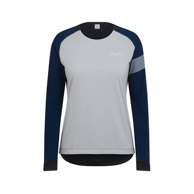 Rapha Women's Trail Windblock Jersey Apparel Rapha Black/Light Grey/Navy S 