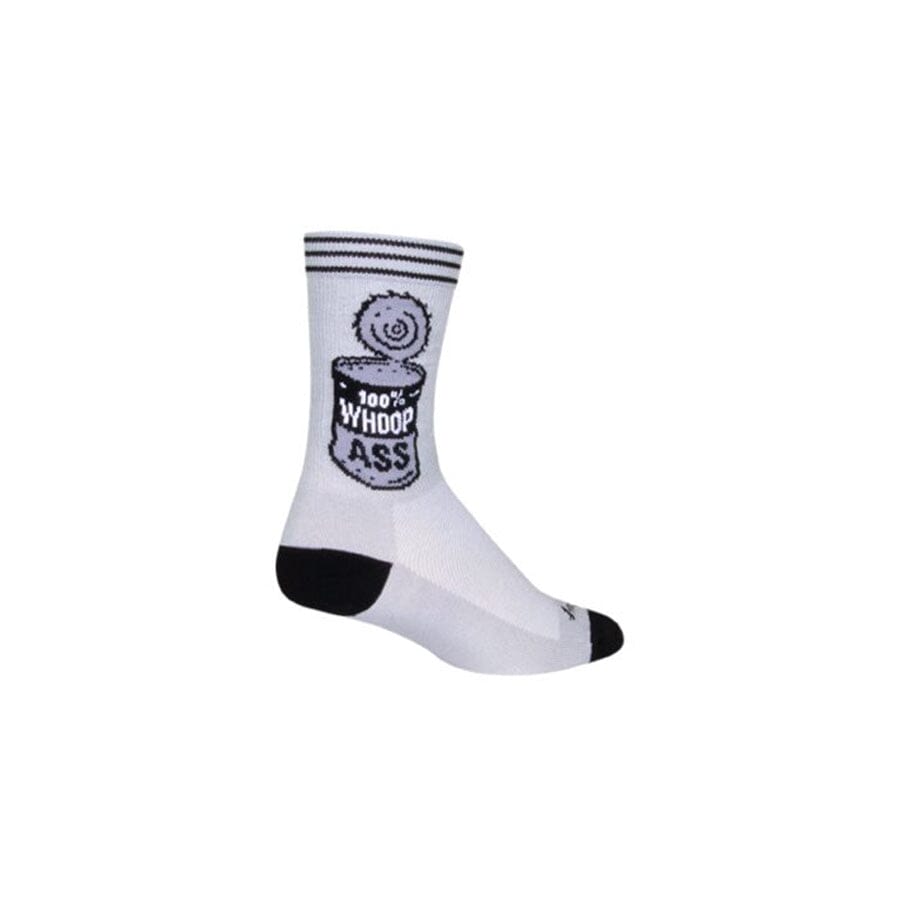 SockGuy Whoop Ass Crew Socks Apparel SockGuy Grey/Black S/M 