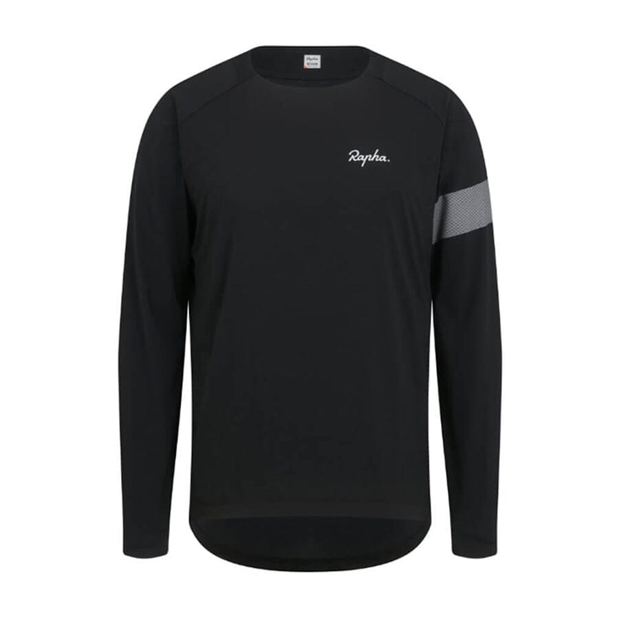 Rapha Trail Windblock Jersey Apparel Rapha Black / Light Grey MD 