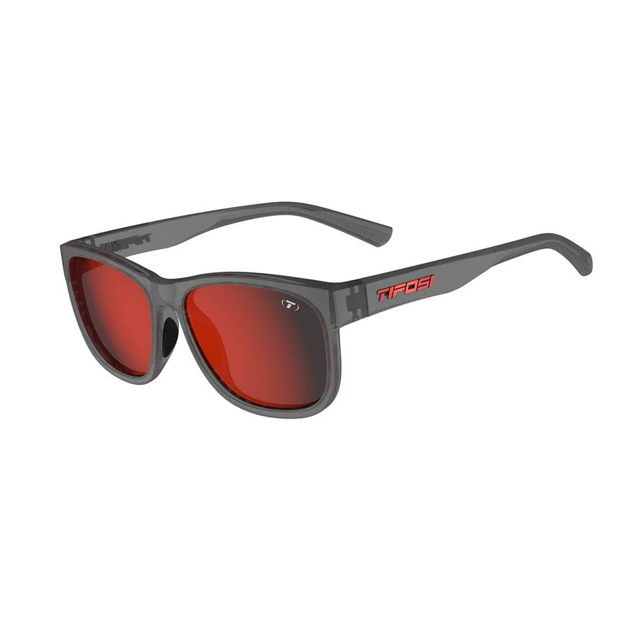 Tifosi Swank XL Apparel Tifosi Optics Satin Vapor - Smoke Red Lens 