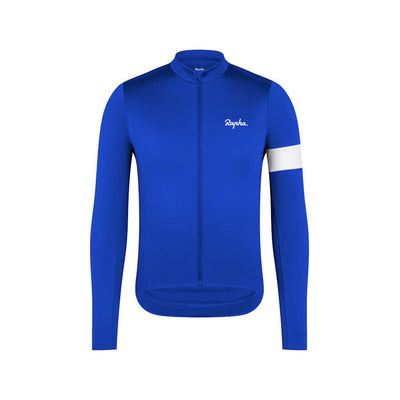 Rapha Core Thermal Long Sleeve Jersey Apparel Rapha Ultramarine / White S 