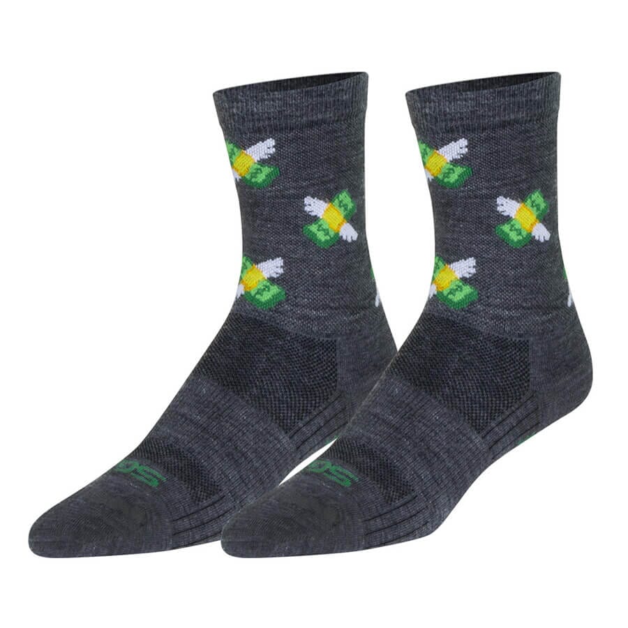 SockGuy SGX Wool 6" Cha Ching Socks Apparel SockGuy 