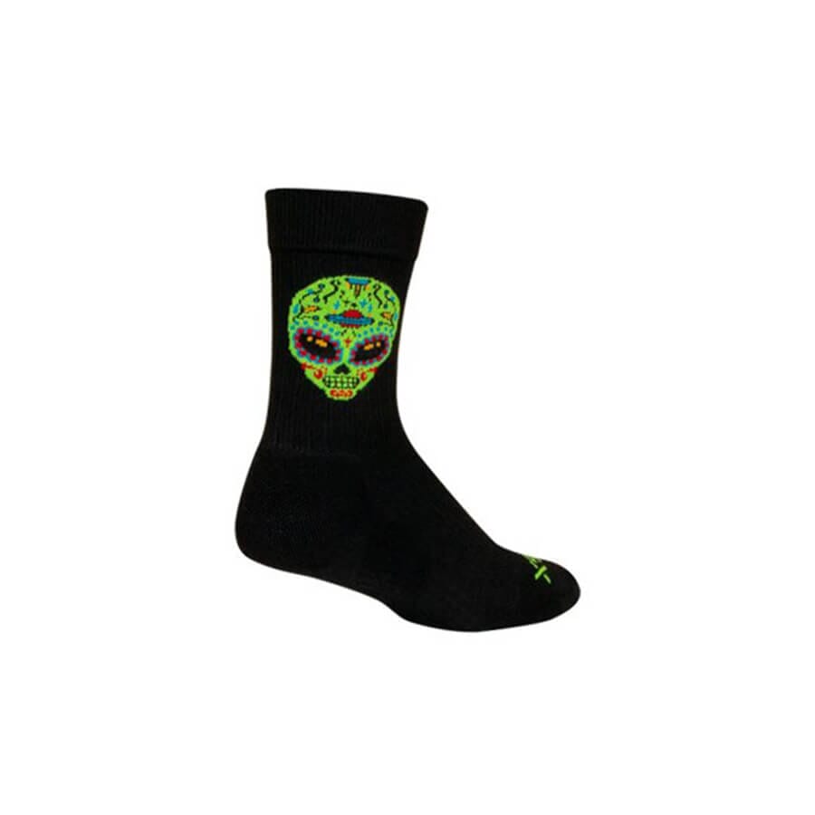 SockGuy Trailhead Alien Sugar Skull SGX Socks Apparel SockGuy 