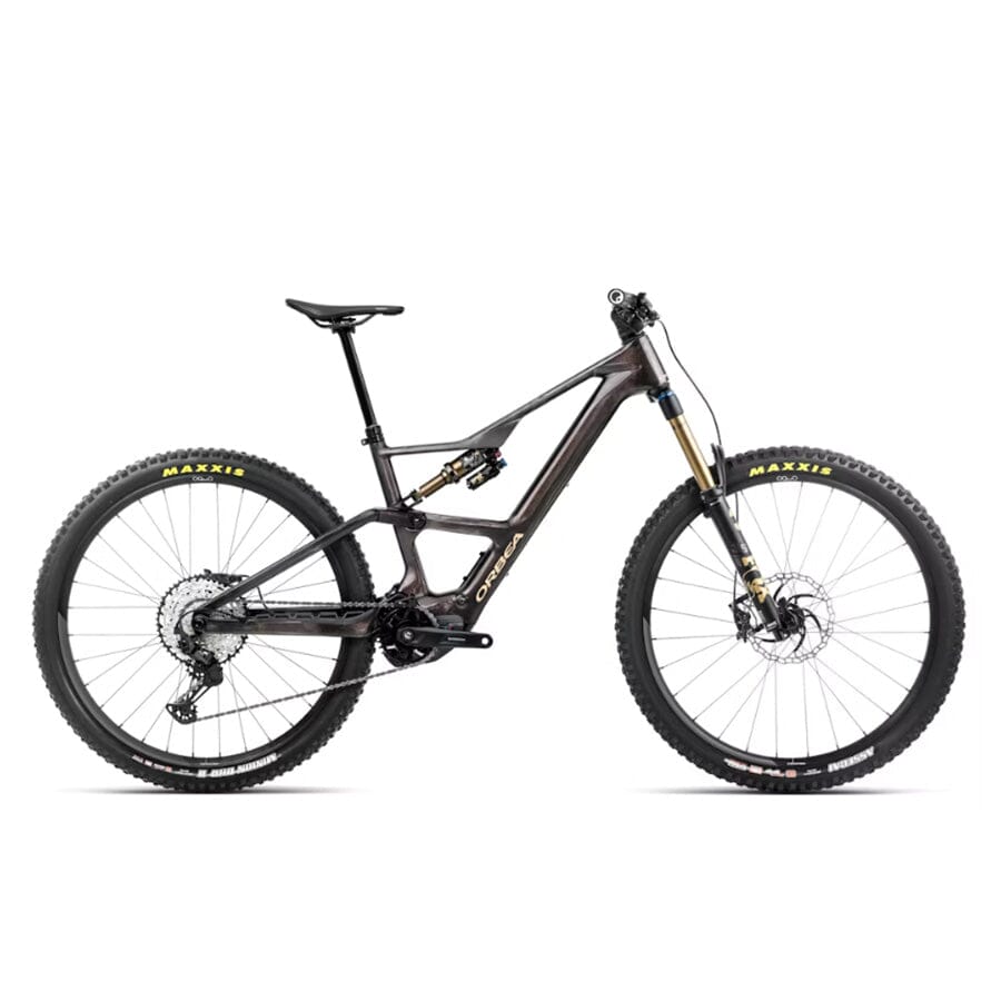 Orbea Rise LT M10 Bikes Orbea Bikes Cosmic Carbon View - Golden Sand (Gloss) S 420Wh Battery