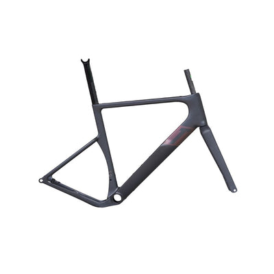 3T Exploro RaceMax Frameset Bikes 3T Matte Dark Grey/Red to Gold Harlequin Custom 54 