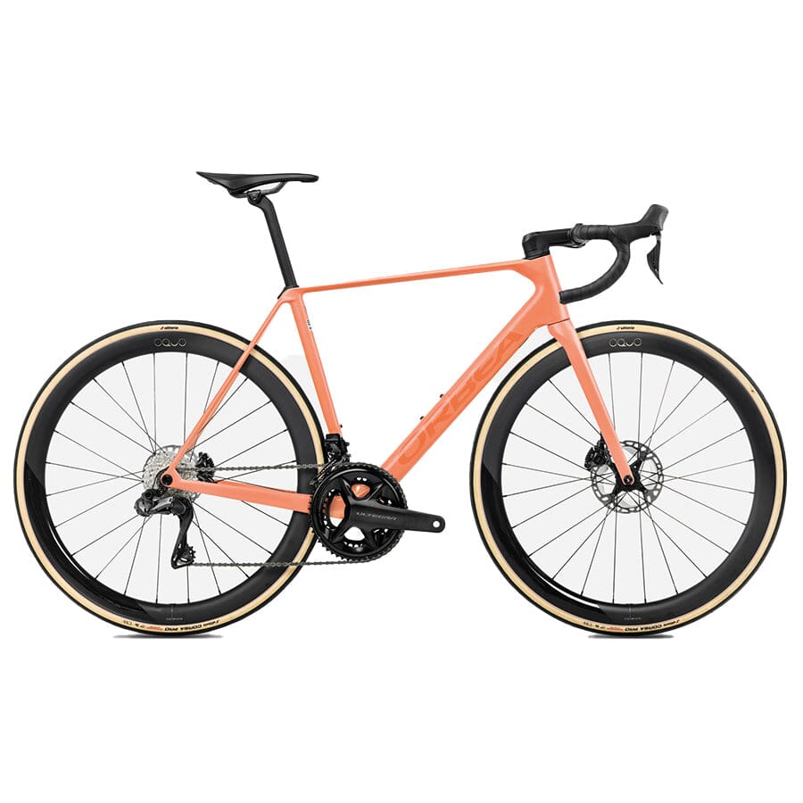 Orbea Orca M20iLTD PWR Bikes Orbea Bikes Orange Cloud (Matt) - Stone Blue (Matt-Gloss) 51 