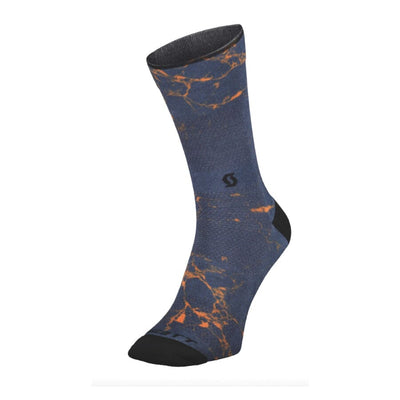 Scott Trail Vertic Crew Sock Apparel SCOTT Bikes Midnight Blue / Copper Orange 39-41 (M) 