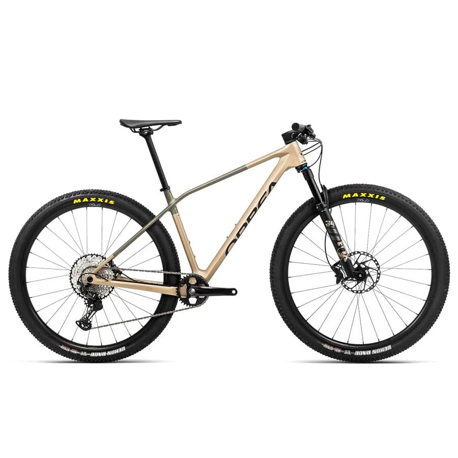 2023 Orbea Alma M20 Bikes Orbea Bikes Baobab Brown - Green Gold (Matt) S 