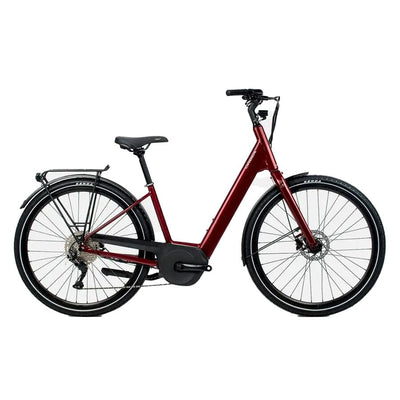 2022 Orbea Optima E40 20mph Bikes Orbea Bikes Metallic Dark Red S 