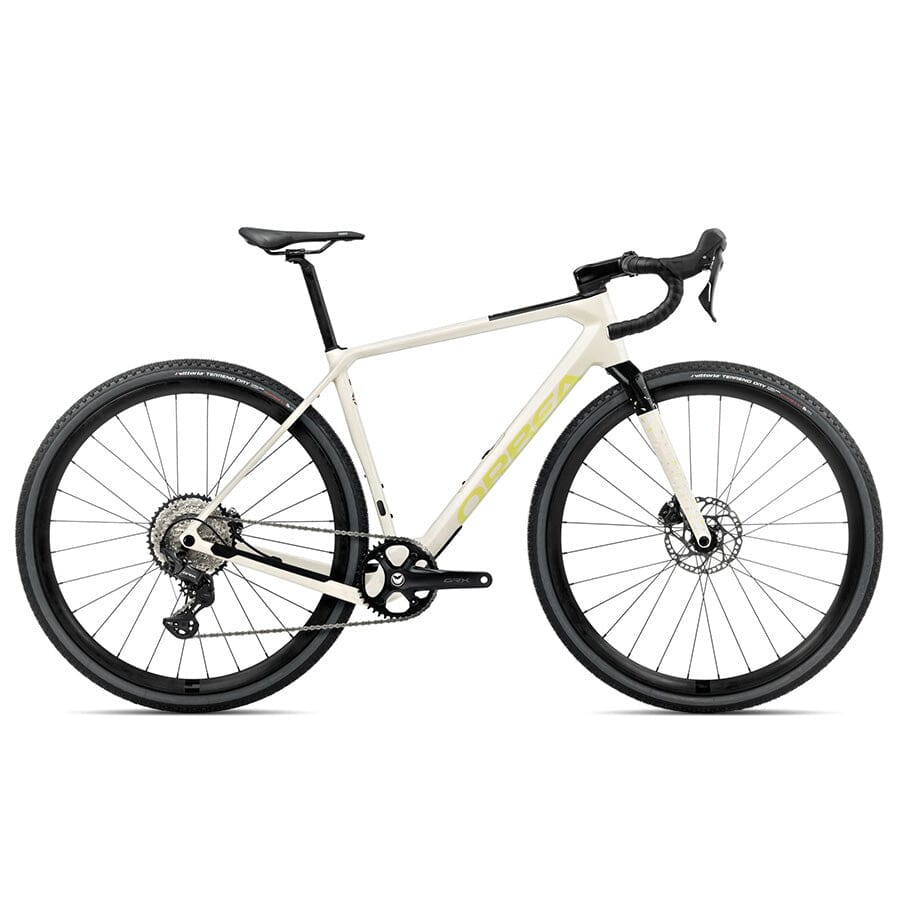 Orbea Terra M30TEAM 1X Bikes Orbea Bikes Ivory White - Spicy Lime (Gloss) XS 