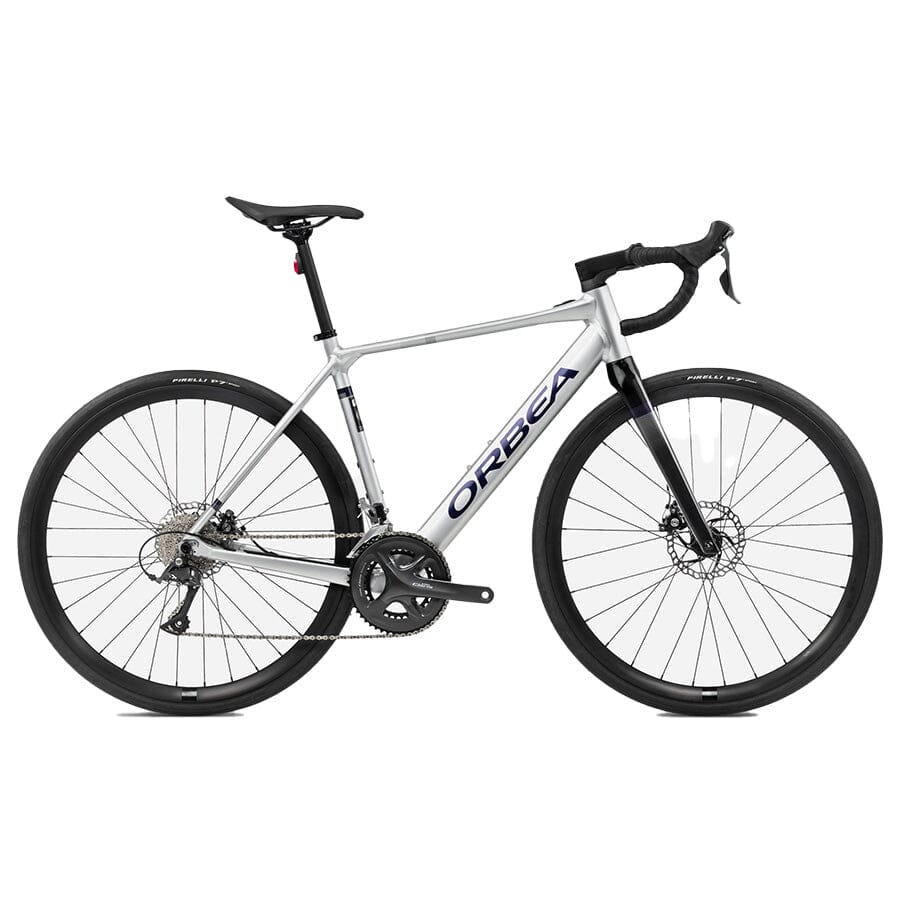 2024 Orbea Gain D50 20mph Bikes Orbea Bikes Metallic Silver (Matt) - Black (Gloss M 