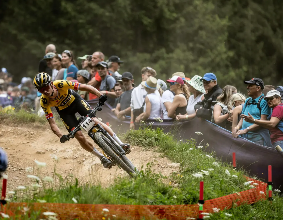 a man cross country racing with a cervelo zfs 5 mountain bike