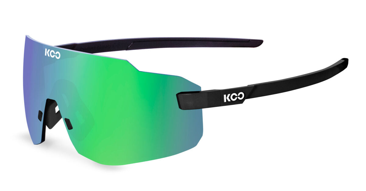 Koo Supernova Sunglasses APPAREL - EYEWEAR - KOO KOO Black Matte Green Mirror 