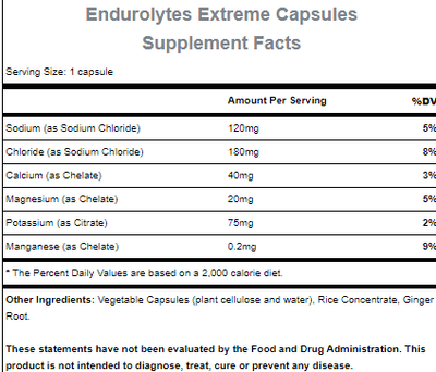 Hammer Endurolytes Extreme 120 Capsules Accessories Hammer Nutrition 